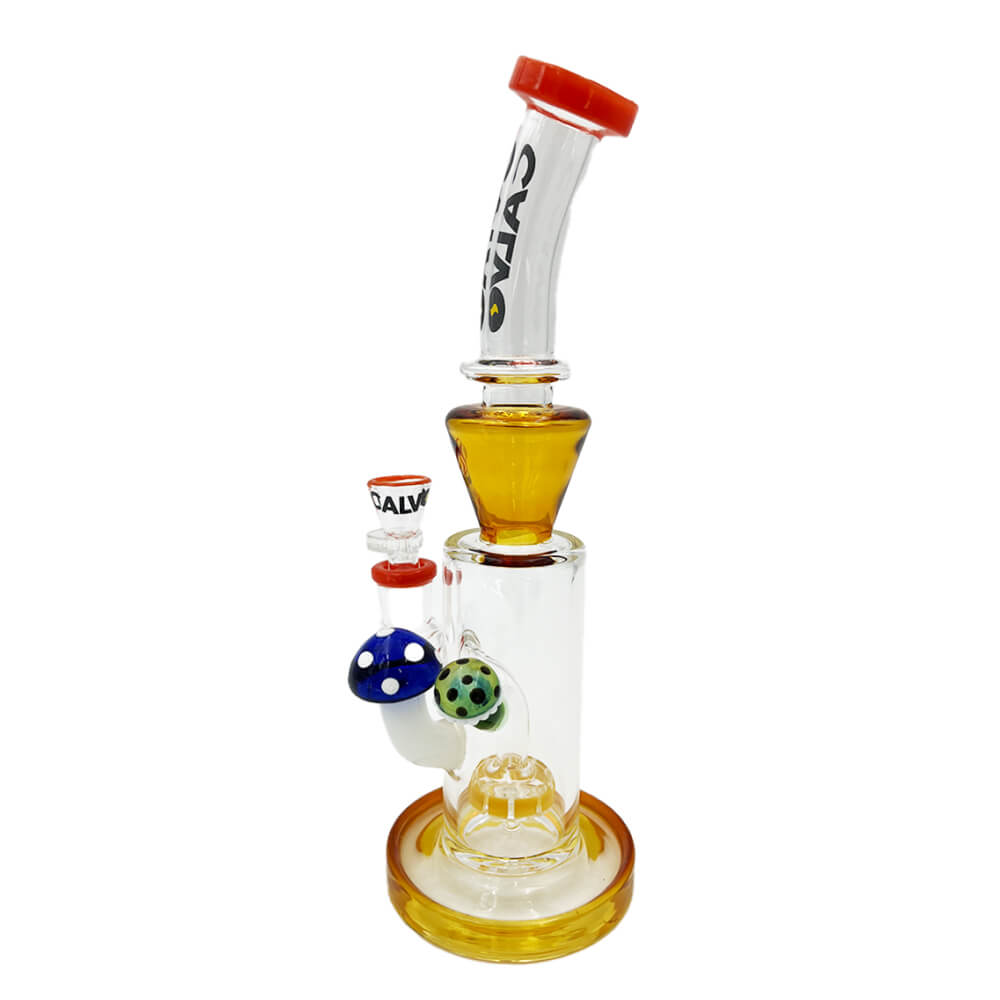 RIG CALVO DOBLE FOCUS YELLOW DE BOROSILICATO 28 CM -2
